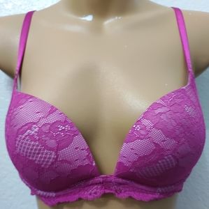 Victoria Secret fuschia pink lace bra 34B